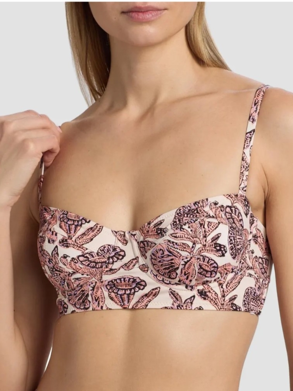 Ulla Johnson Bikini: Floral Print Balconette Bra Small, Bottom Medium